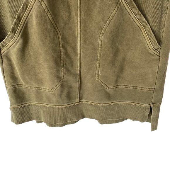 Daily Practice Anthropologie Meru Olive Green Mini Shift Dress size small cotton - Picture 6 of 10